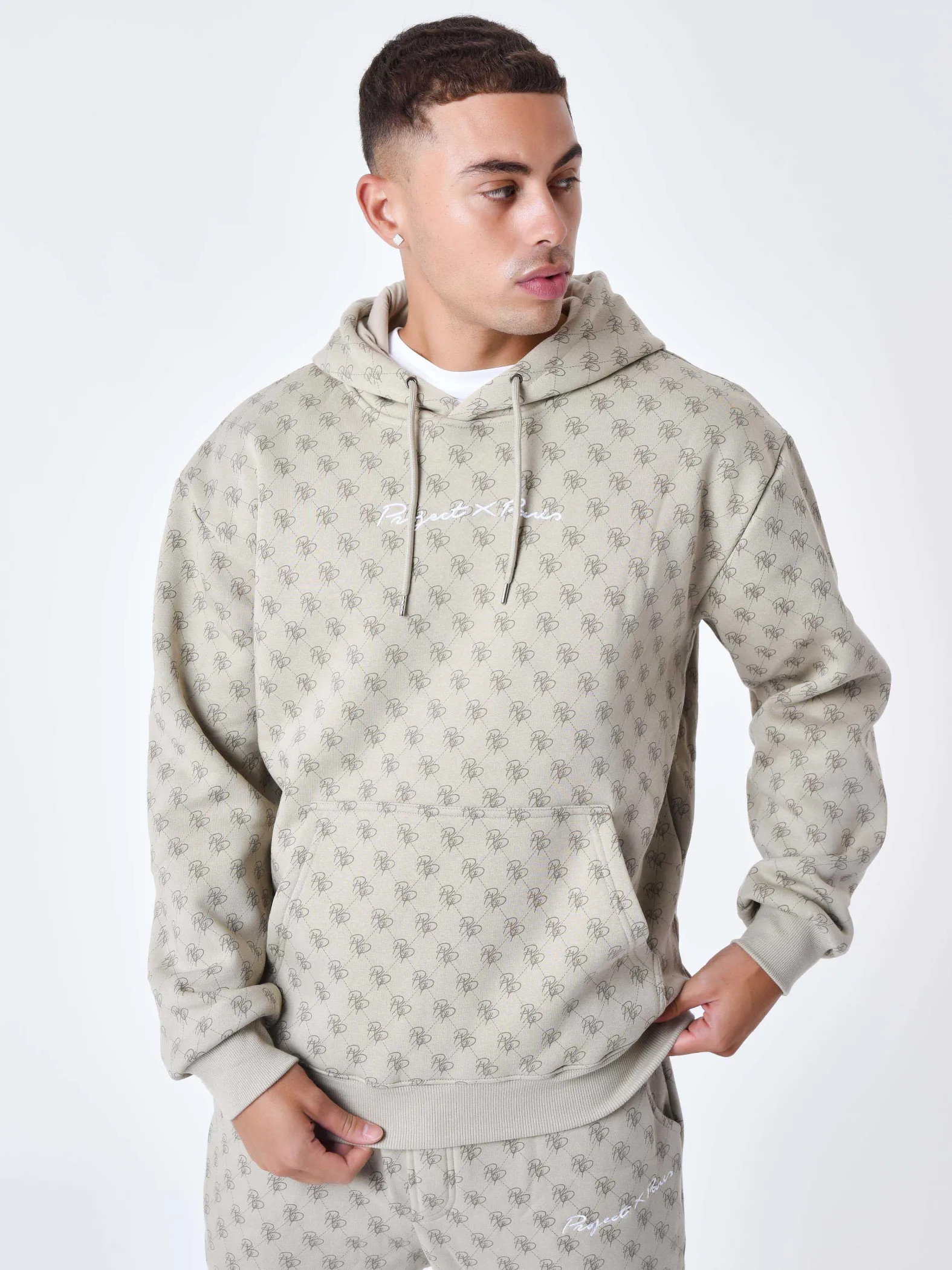 Sudadera con capucha y monograma
