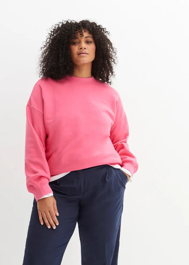 Sudadera con hombros caídos Rosa