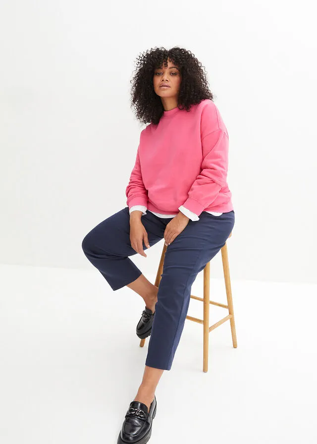 Sudadera con hombros caídos Rosa