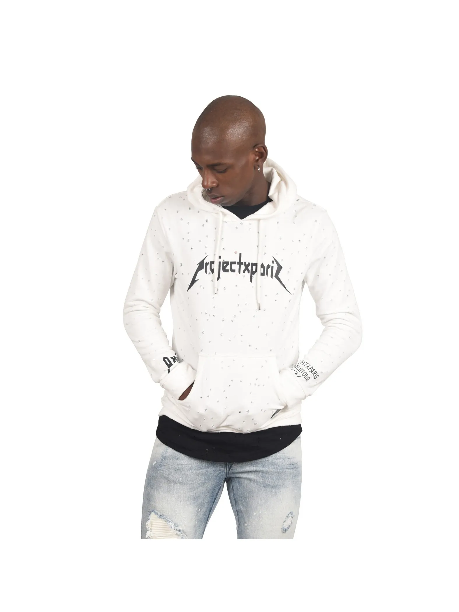 Sudadera Destroy con capucha y estampado delantero y trasero