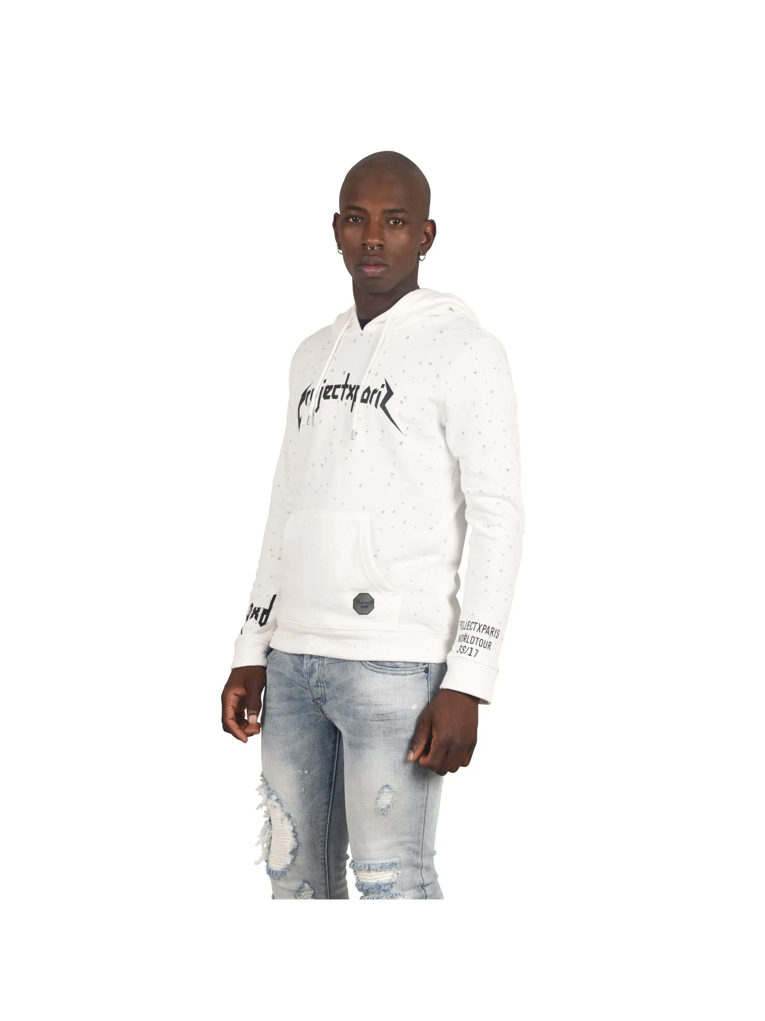 Sudadera Destroy con capucha y estampado delantero y trasero
