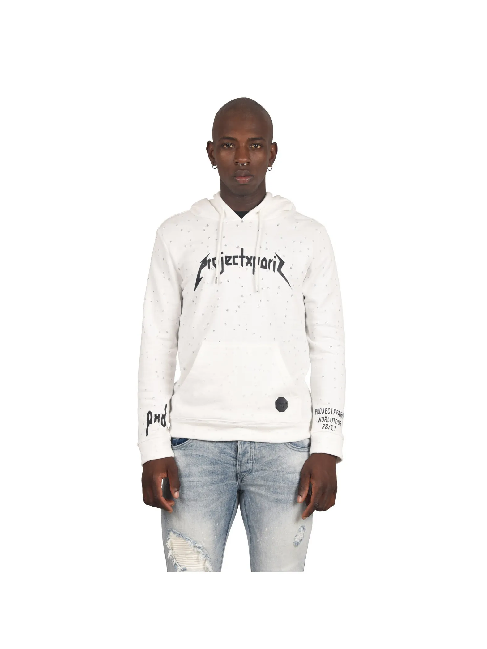 Sudadera Destroy con capucha y estampado delantero y trasero