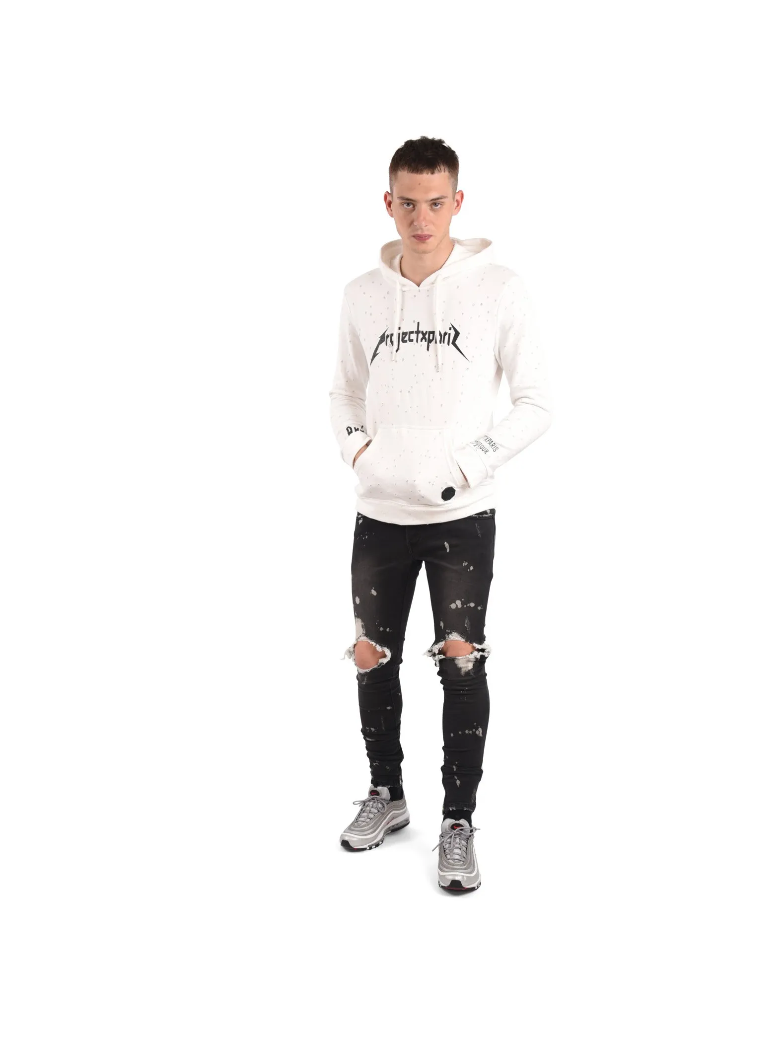 Sudadera Destroy con capucha y estampado delantero y trasero