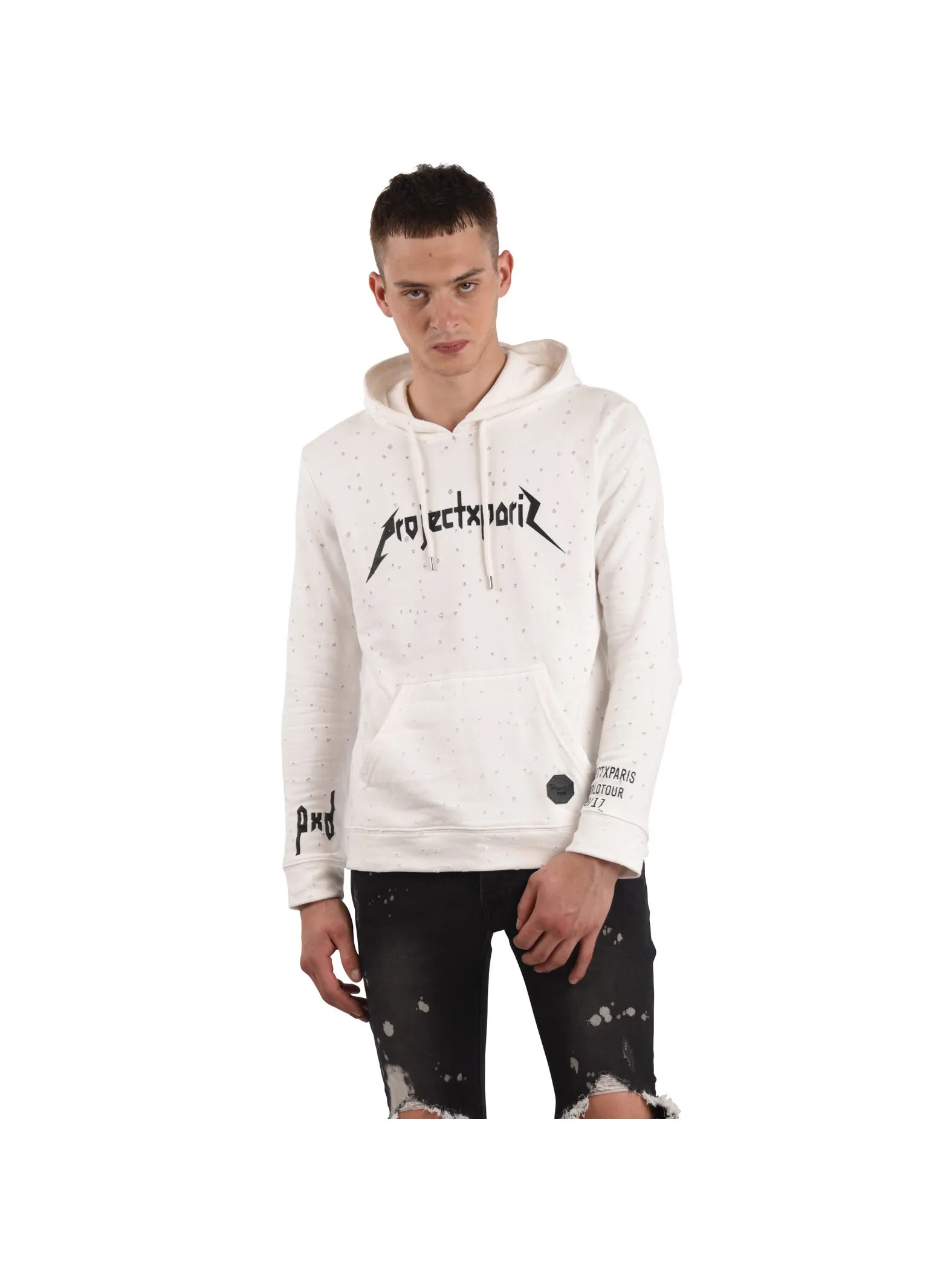 Sudadera Destroy con capucha y estampado delantero y trasero