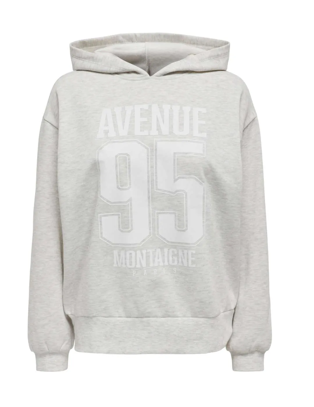 Sudadera Only Emily gris 95 con capucha para mujer