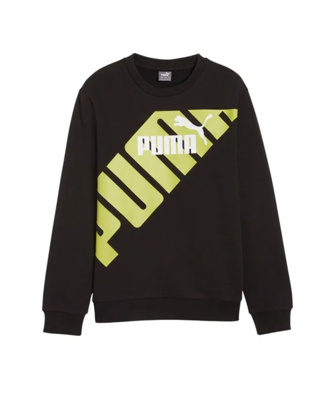 Sudadera Puma Power Graphic Negro Infantil