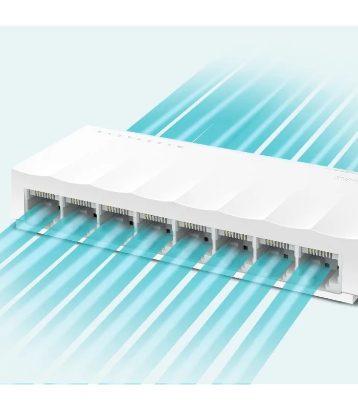 SWITCH TPLINK LS1008 8PORT RJ45 10/100MBPS/AUTO/PLUGPLAY/HASTA 200MBPS/ESCRITORIO
