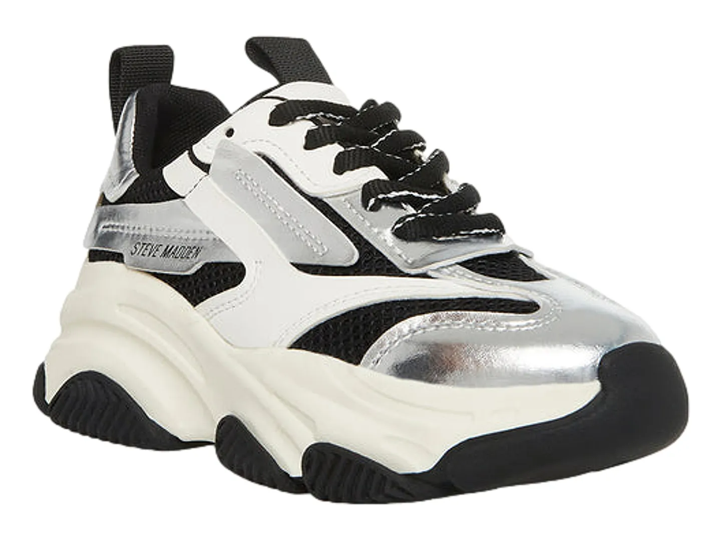 Tenis Steve Madden Jpossession Plata Para Niña