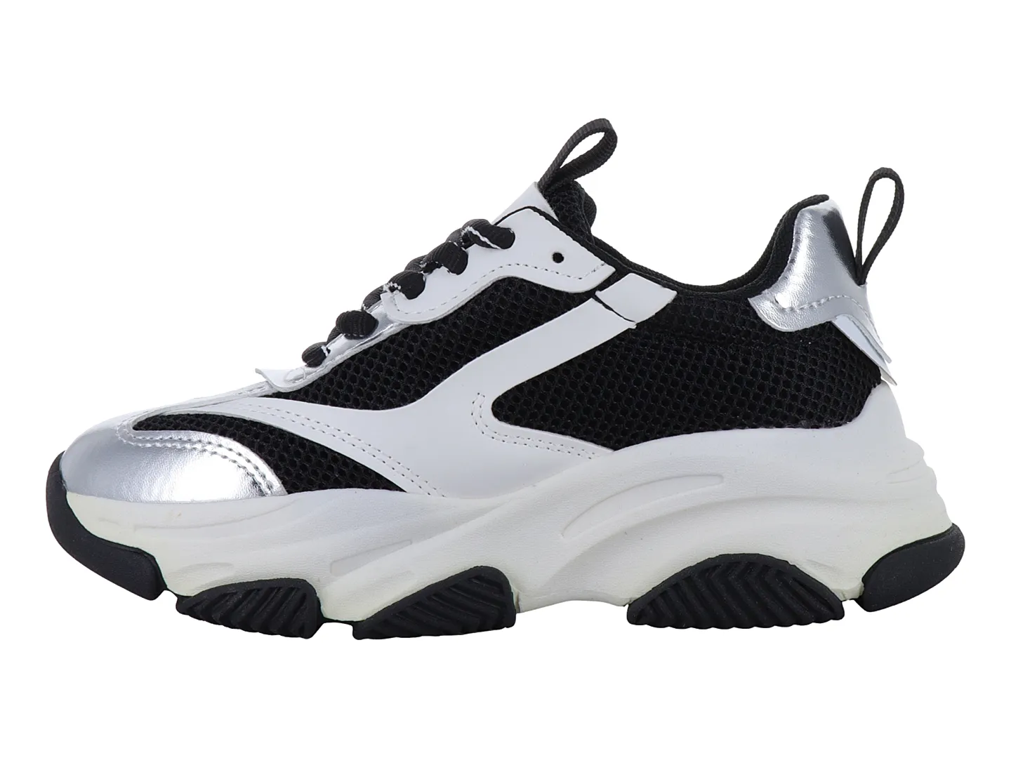 Tenis Steve Madden Jpossession Plata Para Niña
