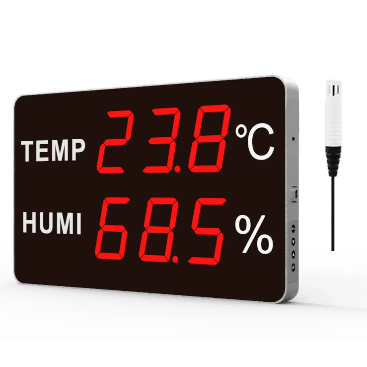TERMOHIGRóMETRO PARA TEMPERATURA Y HUMEDAD CON PANTALLA LED GRANDE, HE230AEX
