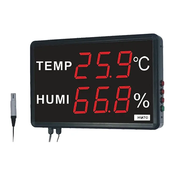 TERMOHIGRóMETRO PARA TEMPERATURA Y HUMEDAD CON PANTALLA LED GRANDE, HE230AEX