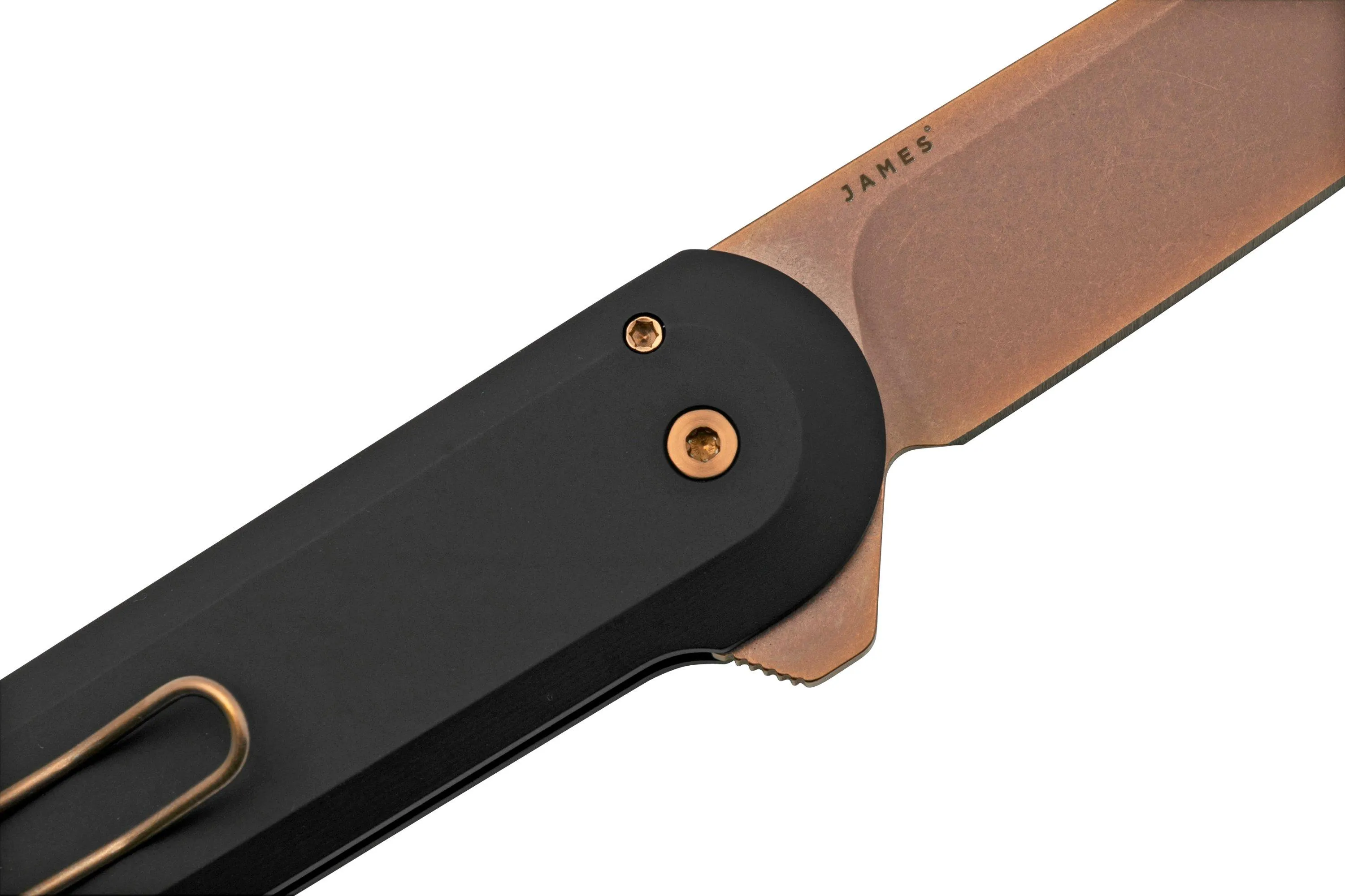THE JAMES BRAND THE WELLS KN12318600 MAGNACUT ROSE GOLD, BLACK ALUMINUM, NAVAJA