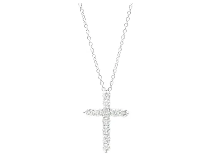 Tiffany & Co Collar de diamante cruzado Tiffany Small Plata 