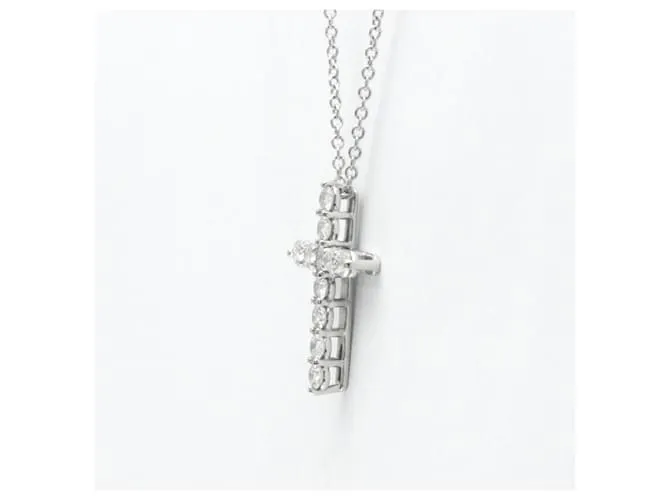 Tiffany & Co Collar de diamante cruzado Tiffany Small Plata 