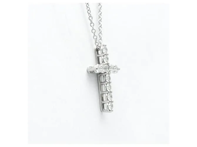 Tiffany & Co Collar de diamante cruzado Tiffany Small Plata 