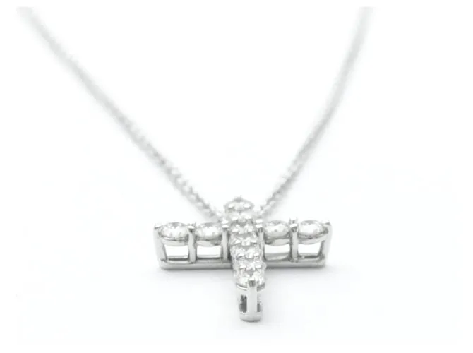 Tiffany & Co Collar de diamante cruzado Tiffany Small Plata 