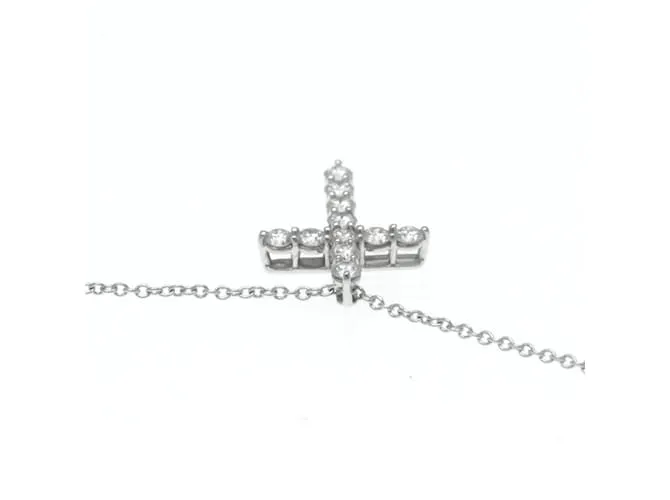Tiffany & Co Collar de diamante cruzado Tiffany Small Plata 
