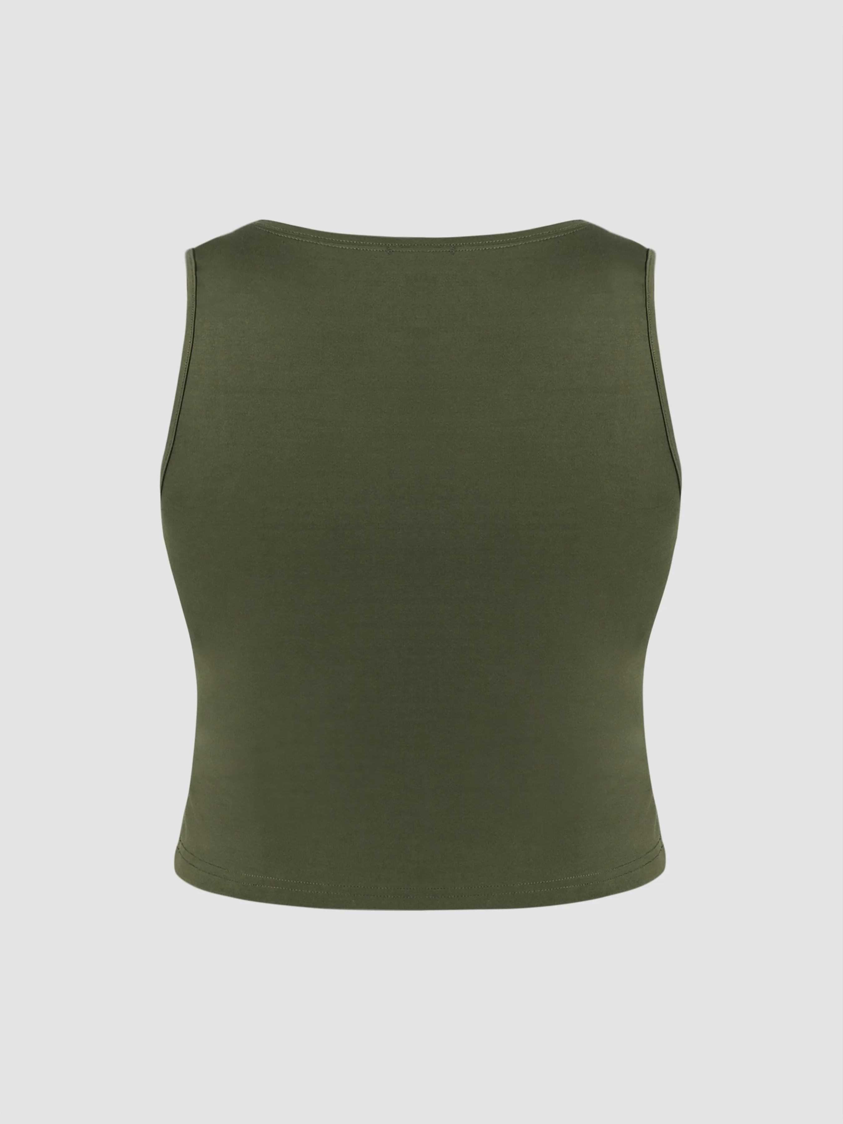  Top de Tirantes con Puntada y Pantalón con Cintura Elástica Curvy