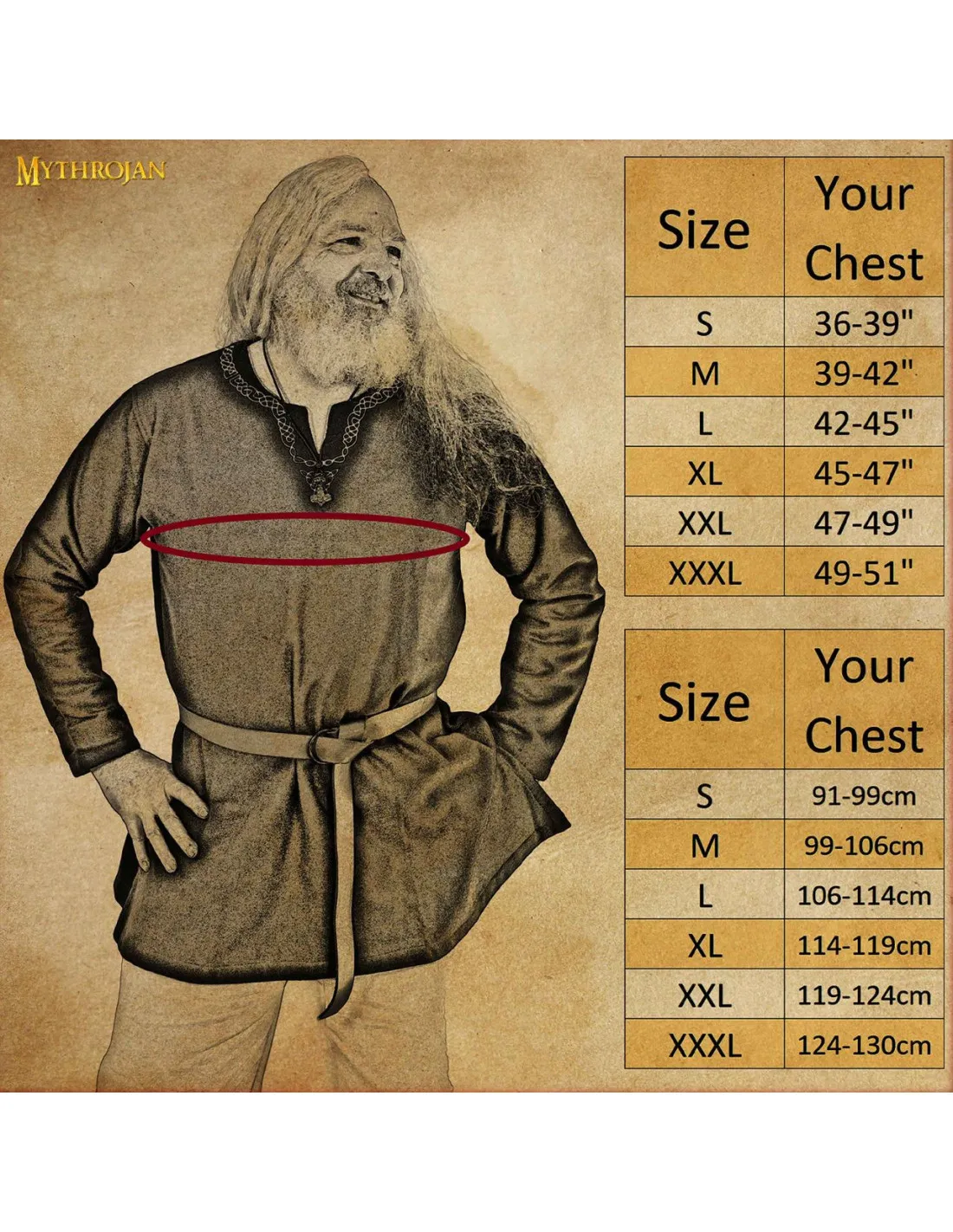 TúNICA VIKINGA EN LA CON CUELLO RIBETEADO  VERDE