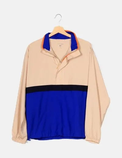 UNIQLO Impermeable canguro color block