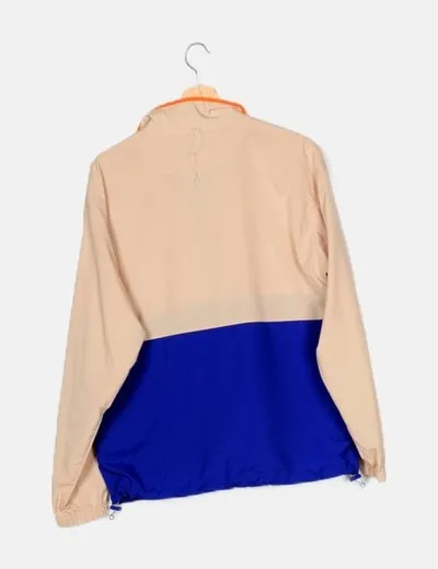 UNIQLO Impermeable canguro color block