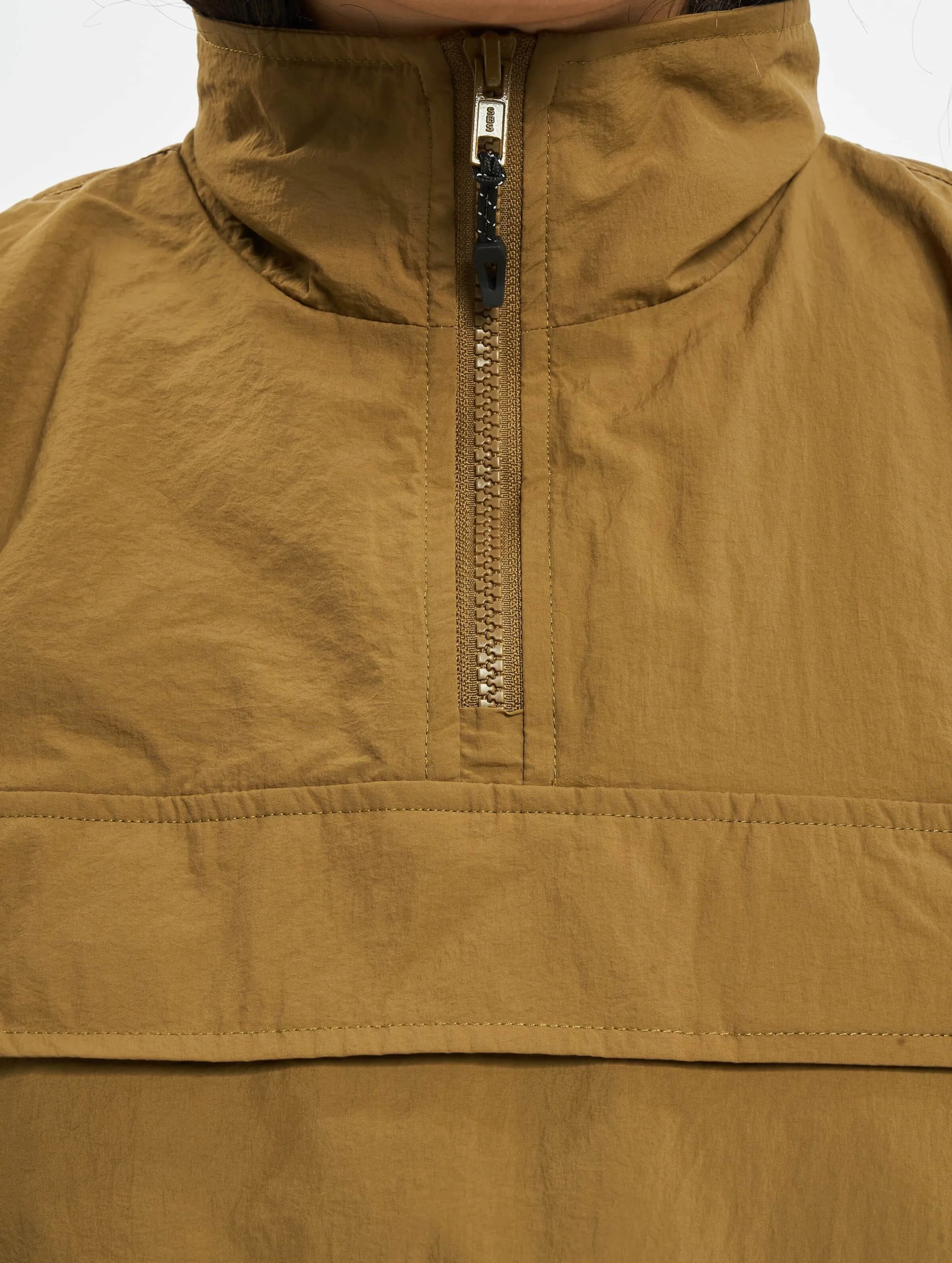 Urban Classics Ladies Cropped Crinkle Nylon Pull Over