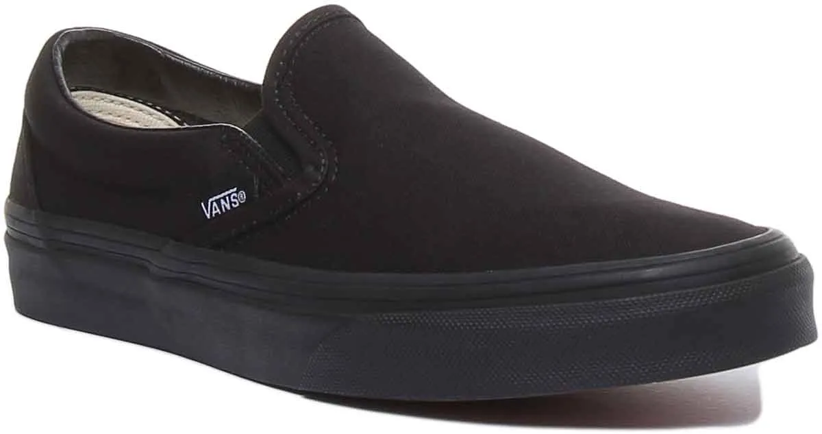 Vans Zapatillas deportivas clásicas para mujer en negro blanco