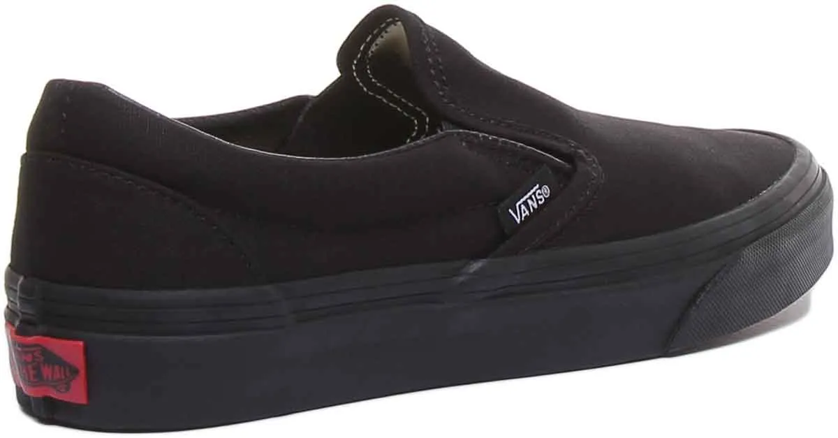 Vans Zapatillas deportivas clásicas para mujer en negro blanco