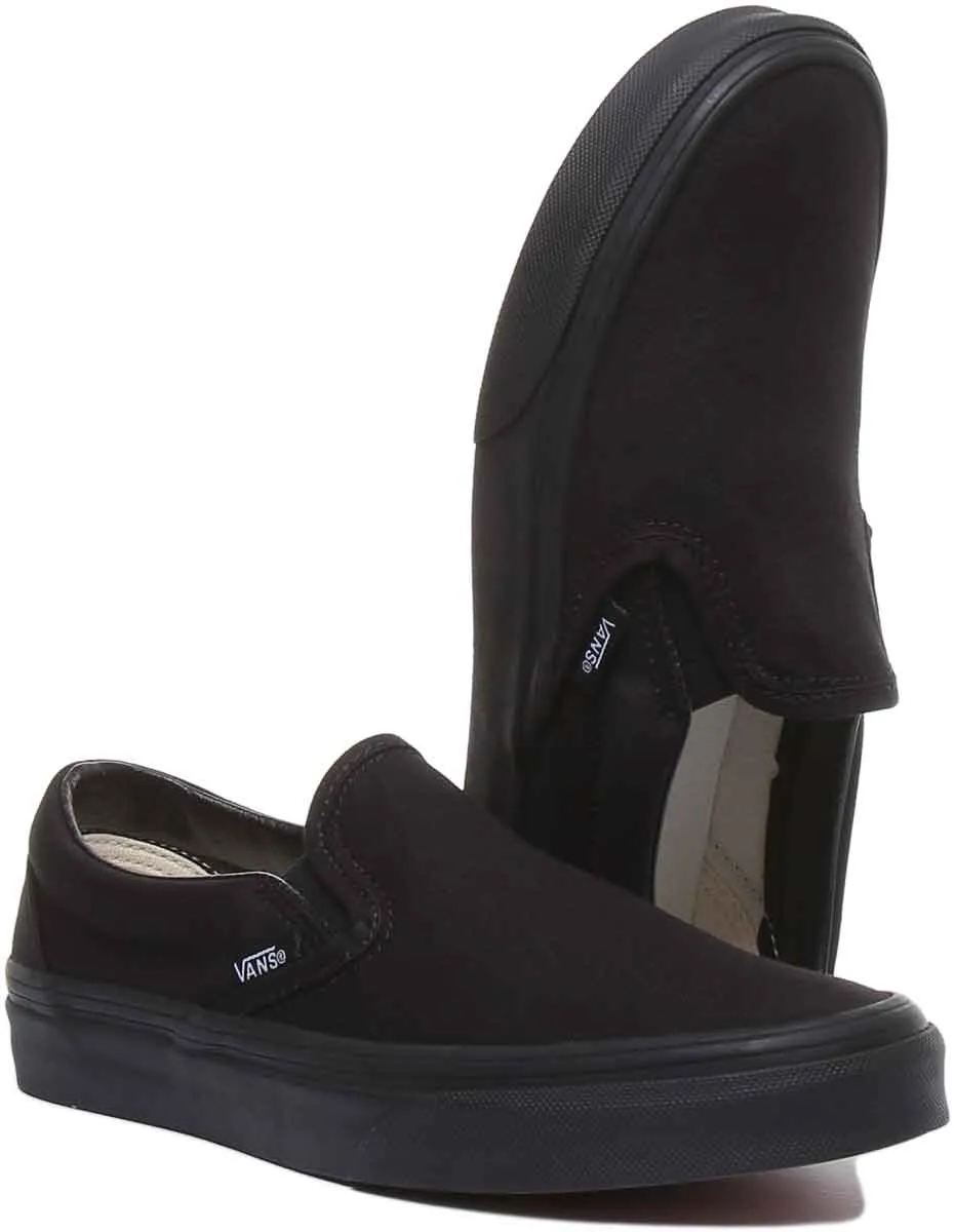 Vans Zapatillas deportivas clásicas para mujer en negro blanco