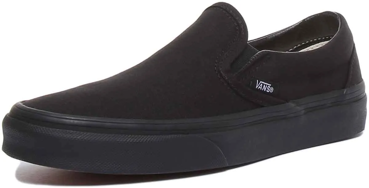 Vans Zapatillas deportivas clásicas para mujer en negro blanco