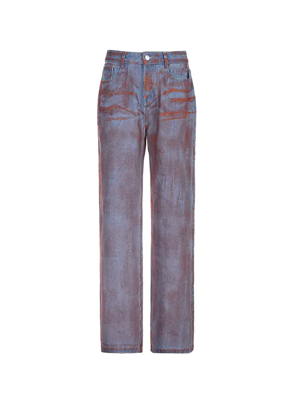 VAQUEROS ESTILO BOYFRIEND CON EFECTO TIEDYE Y LAVADO CALLEJERO