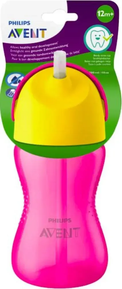 Vaso con pitillo de 10 oz / 295 ml para niña