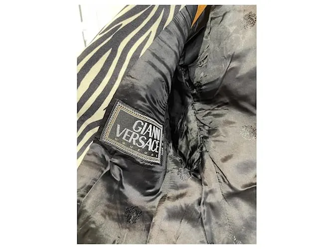 VERSACE Chaquetas T.Lana XS Internacional Negro 