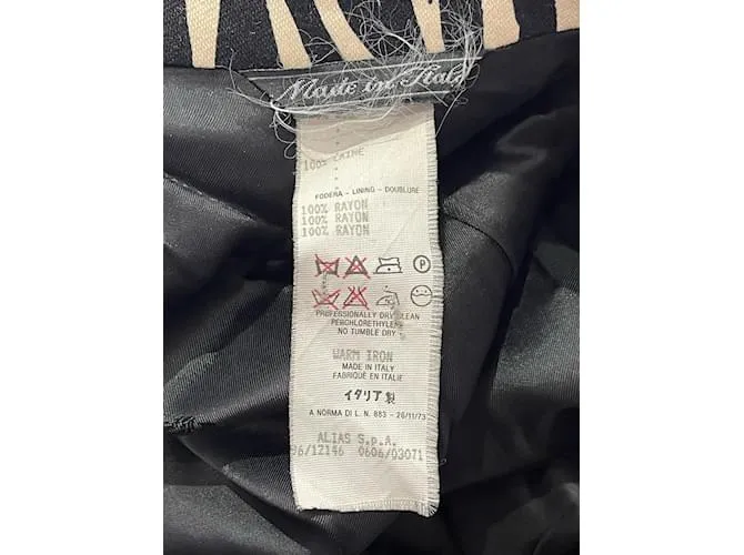 VERSACE Chaquetas T.Lana XS Internacional Negro 