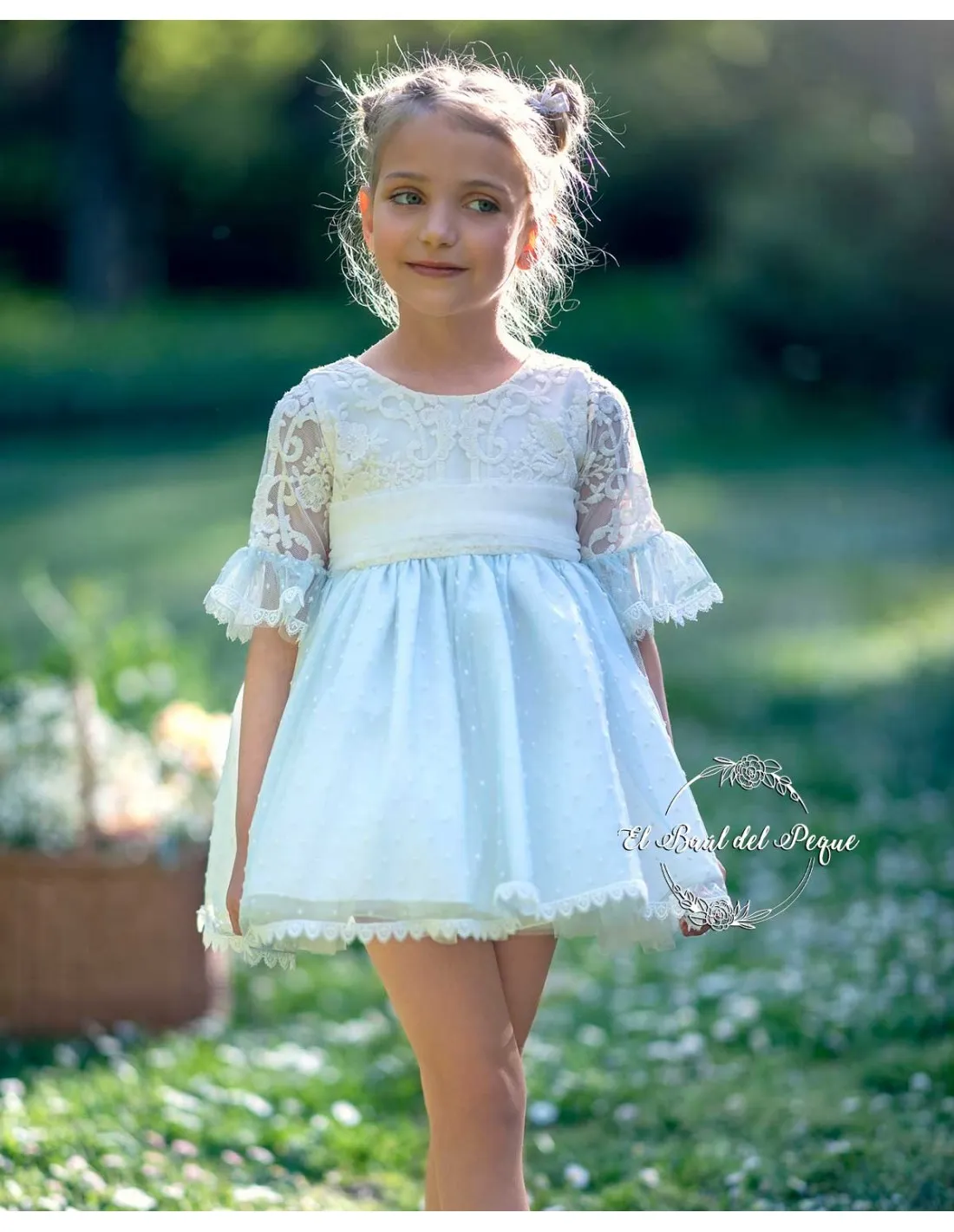 Vestido Ceremonia Niña Chus Rodríguez Verona Verde