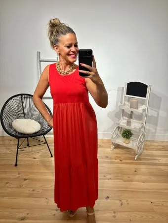 Vestido Combinado BAUBLE Rojo