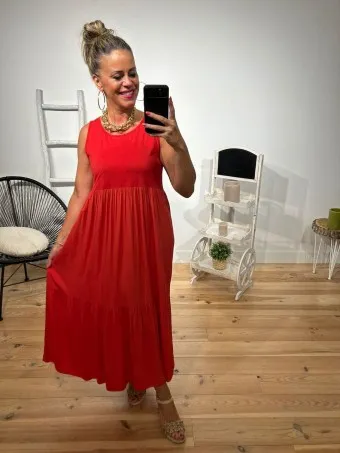 Vestido Combinado BAUBLE Rojo
