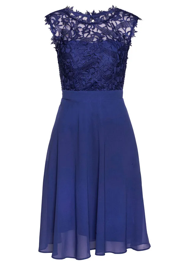 Vestido con encaje Azul zafiro