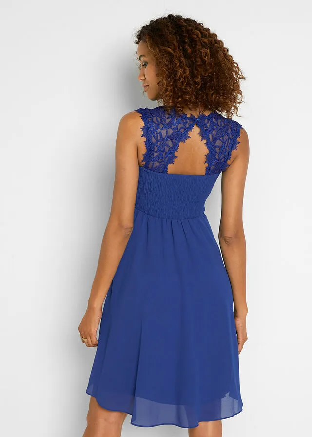 Vestido con encaje Azul zafiro