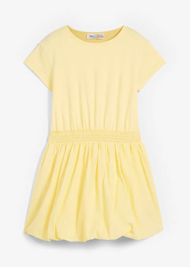 Vestido con falda tipo globo para niñas Amarillo claro