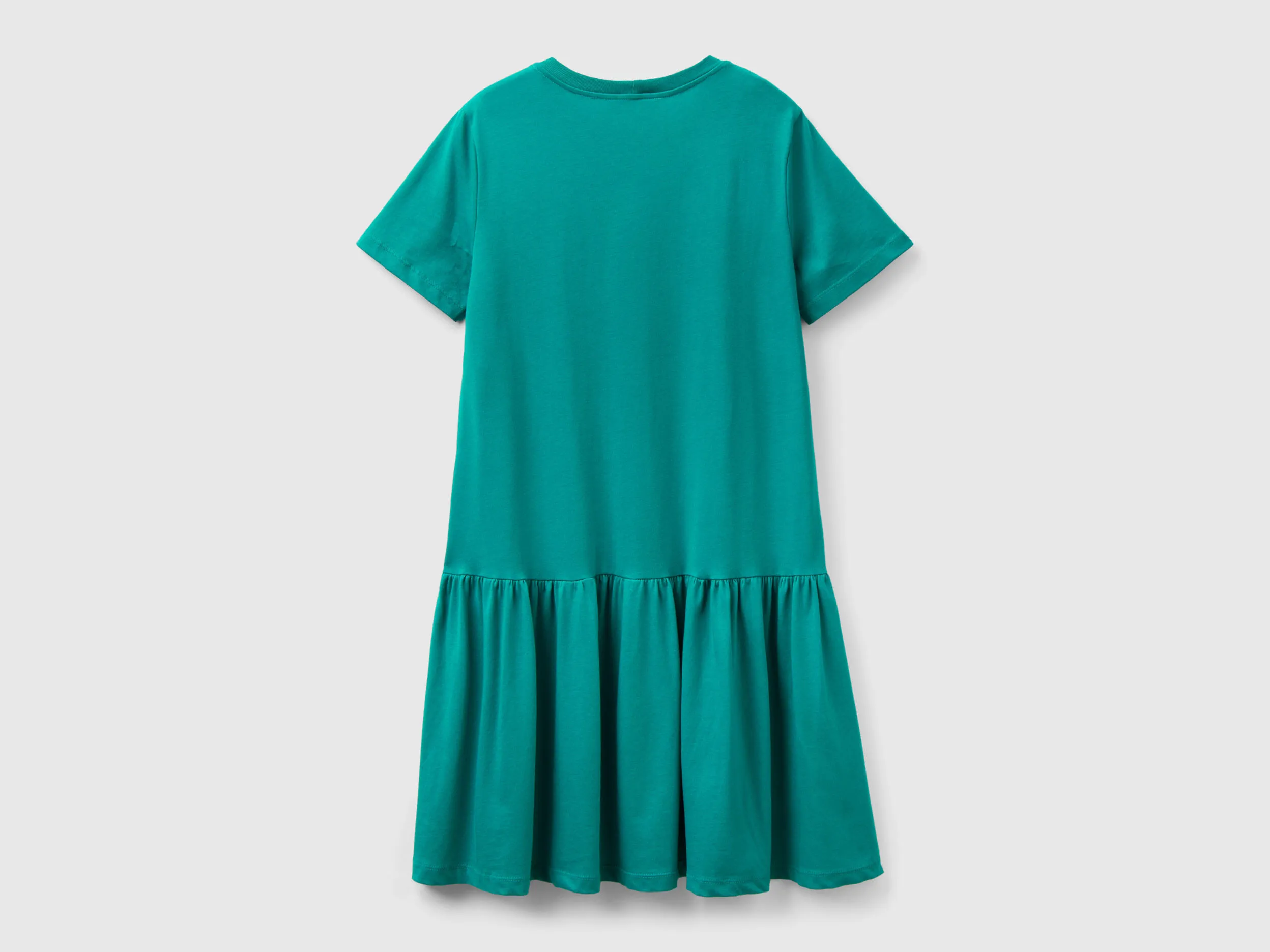 Vestido corto de algodón de fibra larga