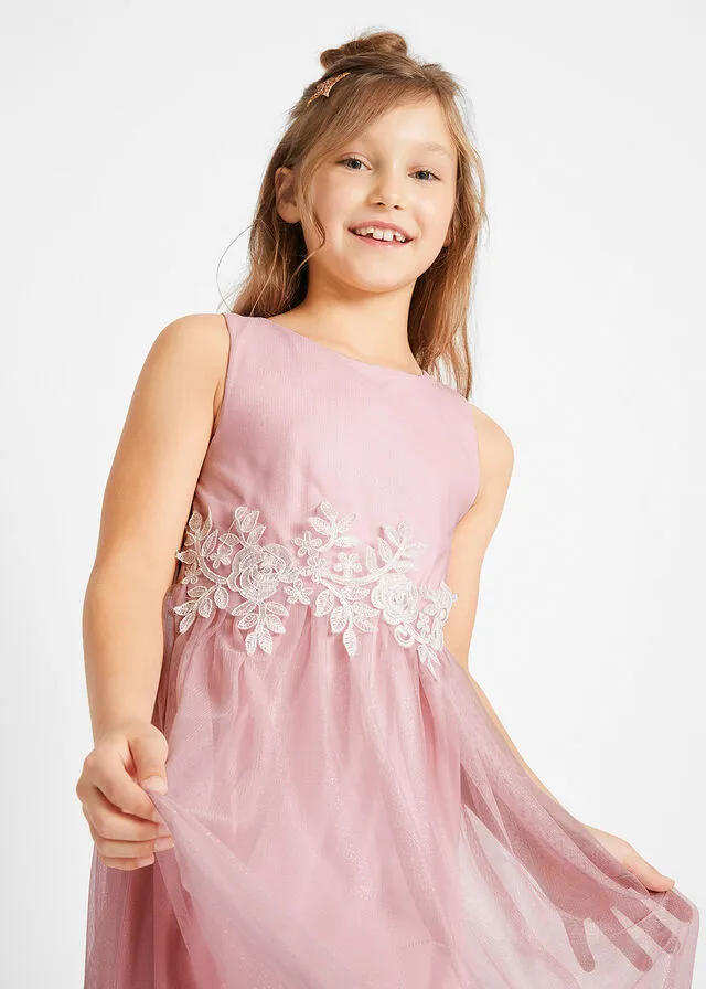 VESTIDO DE FIESTA PARA NIñAS ROSABLANCO
