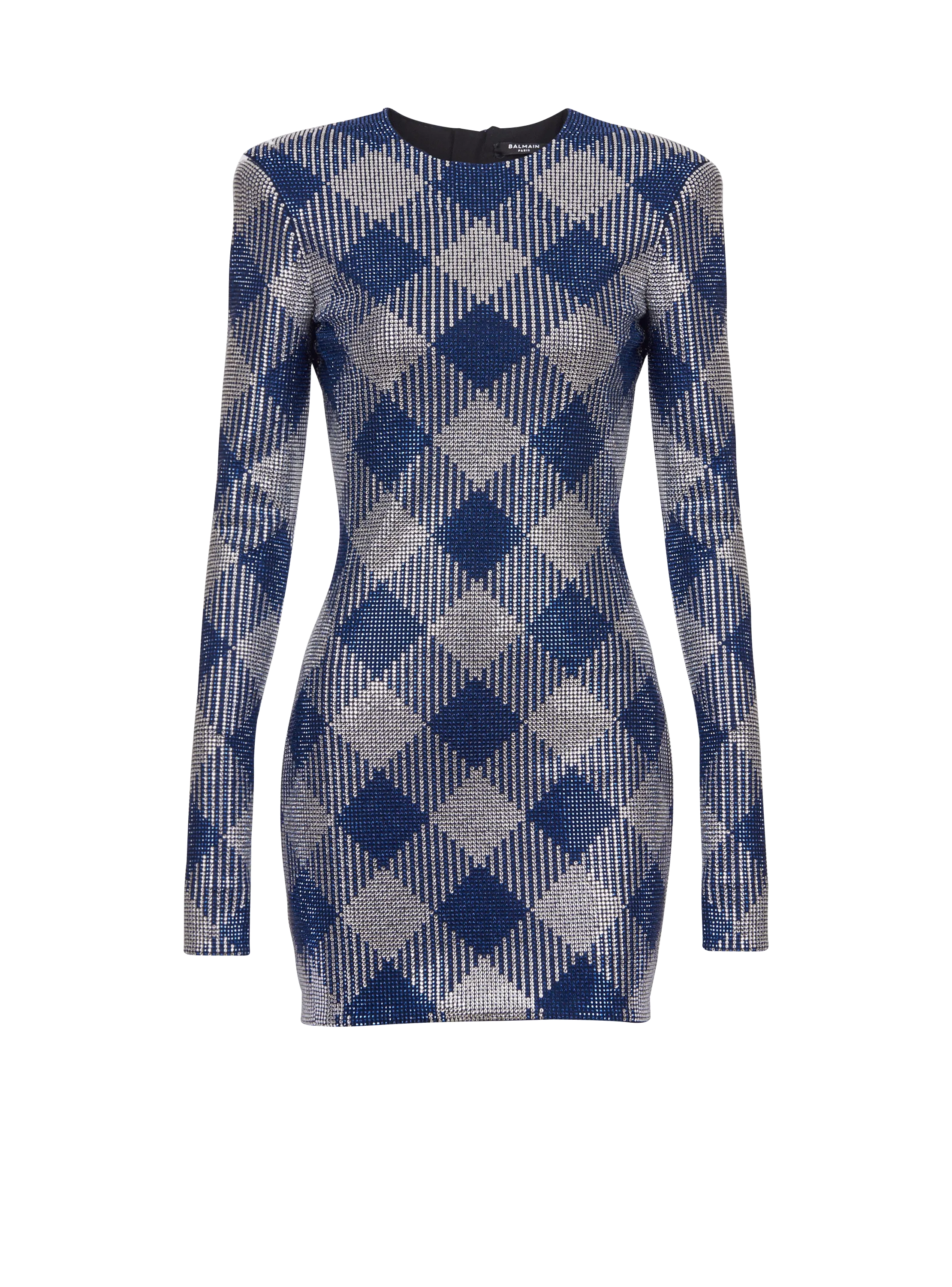 Vestido de strass con motivo vichy