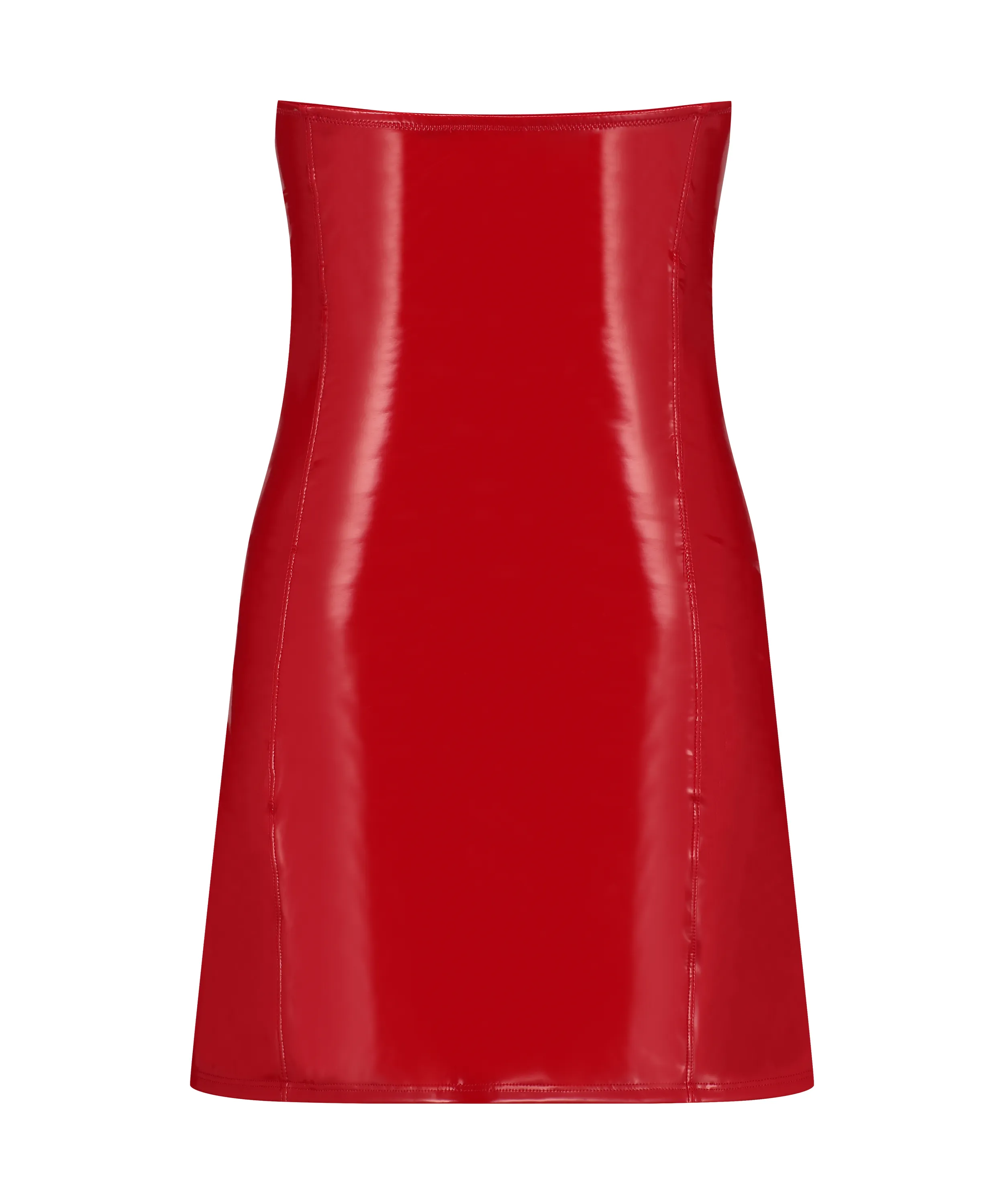VESTIDO LENCERO CON AROS  ROJO