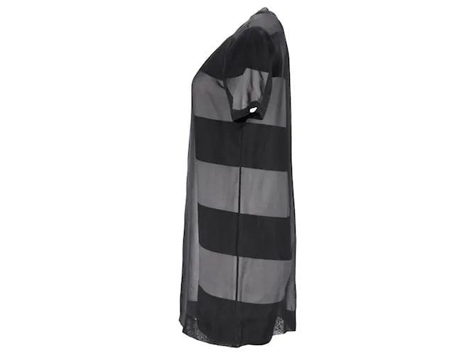 Vestido recto de seda negra de T by Alexander Wang Negro 