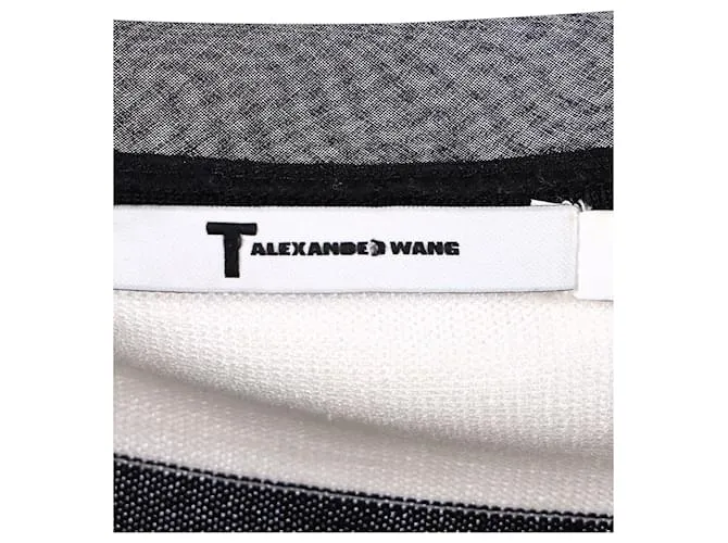Vestido recto de seda negra de T by Alexander Wang Negro 