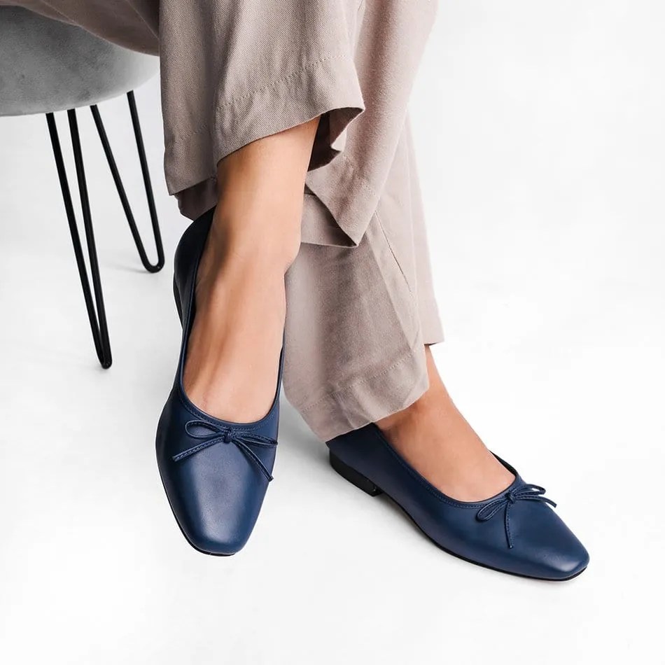 Vinci Shoes Bailarinas Dafne Azul Marino
