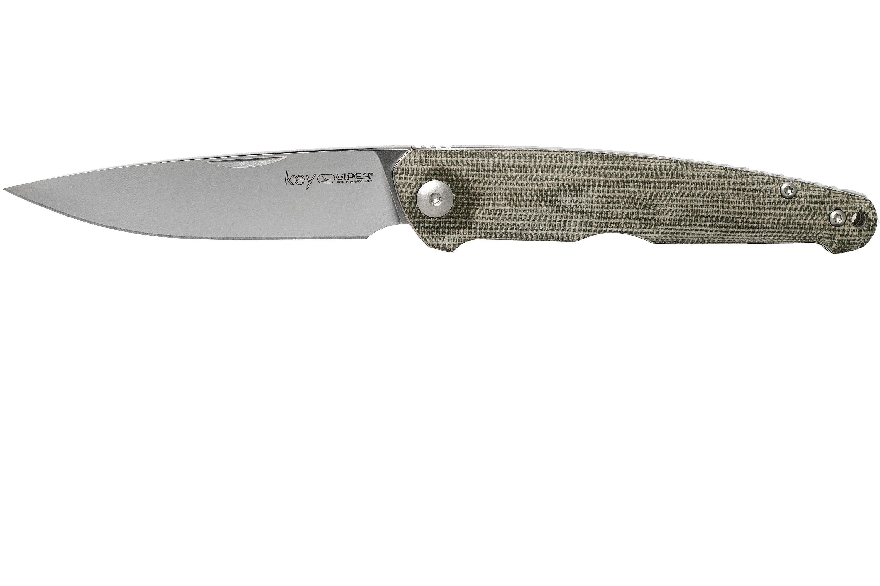 Viper Key V5976CV Green Canvas Micarta navaja, Jesper Voxnaes Design