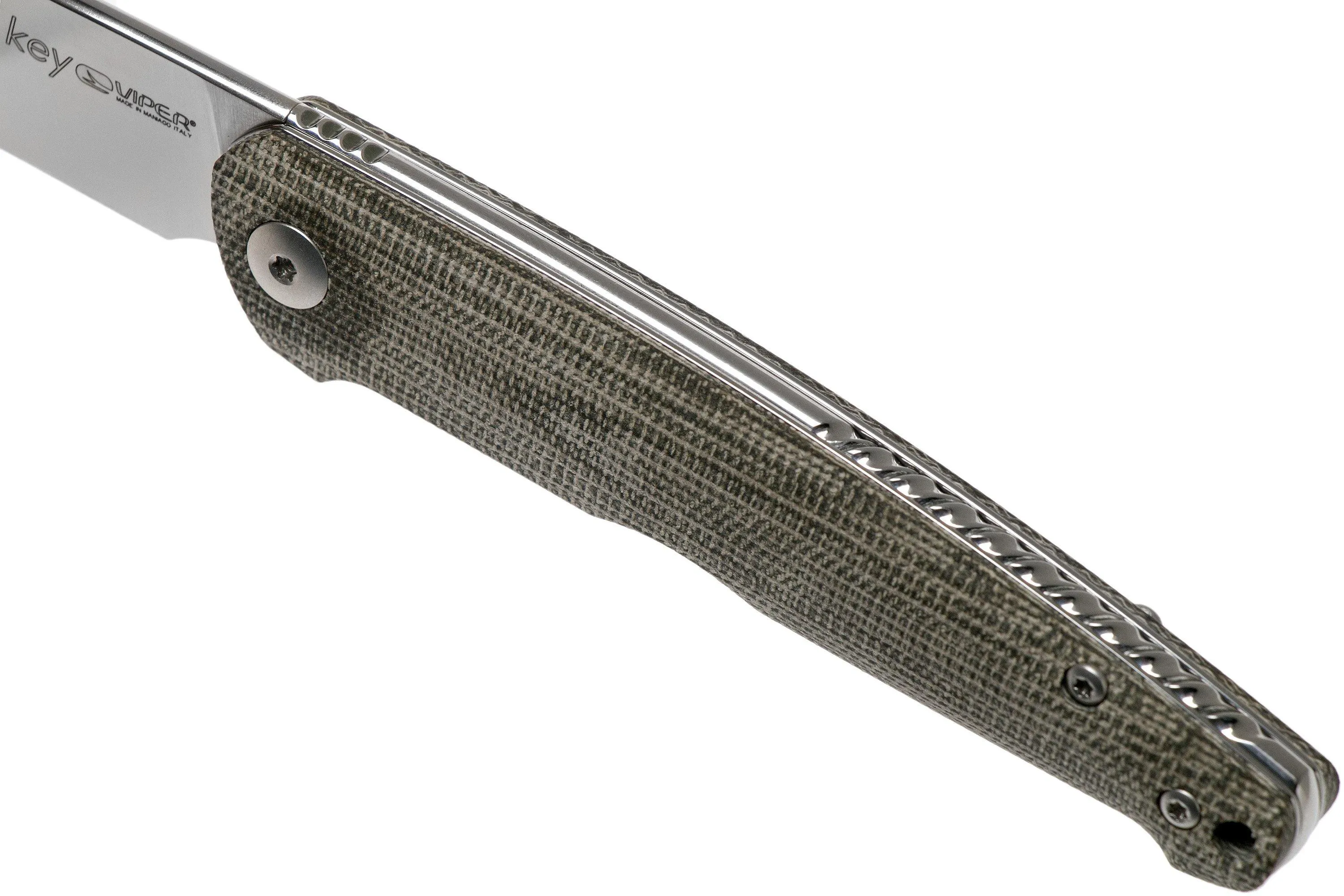 Viper Key V5976CV Green Canvas Micarta navaja, Jesper Voxnaes Design