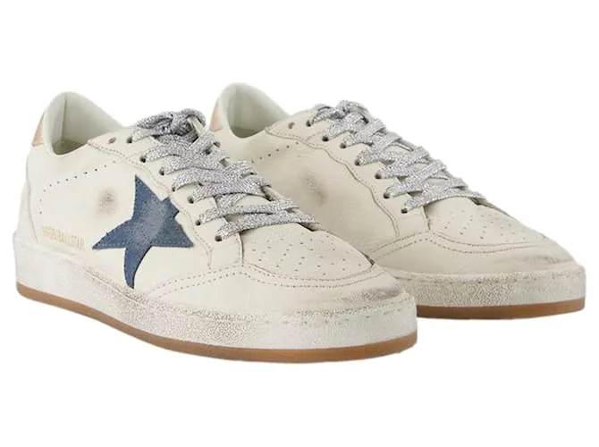 ZAPATILLAS BALLSTAR  GOLDEN GOOSE DELUXE BRAND  CUERO  BLANCO 